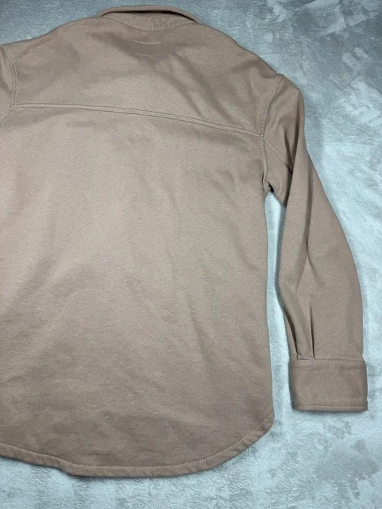 Abercrombie & Fitch Women’s Soft A and F Fleece Button Front Tan Jacket Medium - Picture 13 of 15